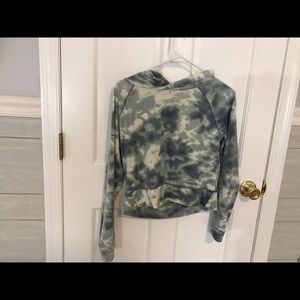 Blue and white Velvet hoodie